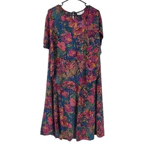 Santa Cruz Sportswear Women's Vintage Floral Blouse And Skirt Set -Large